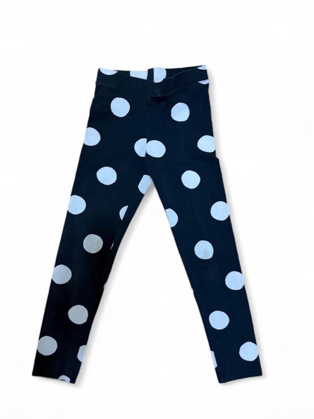H&M Black Leggings with Light Blue Polka Dots